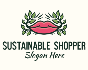 Organic Plant Lips logo design