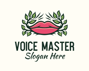 Organic Plant Lips logo design