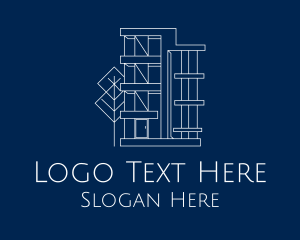 Geometric Apartment Building logo