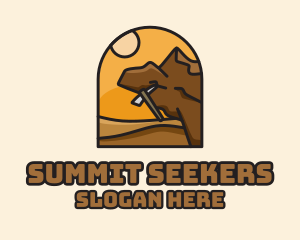 Mountain Climbing Sunset logo