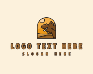 Mountain Climbing Sunset logo