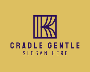 Interior Curtain  Letter K logo design