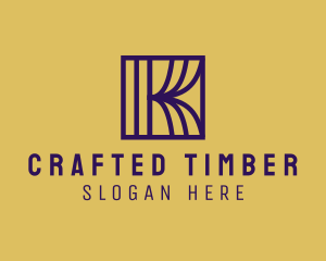 Interior Curtain  Letter K logo design