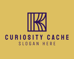 Interior Curtain  Letter K logo design