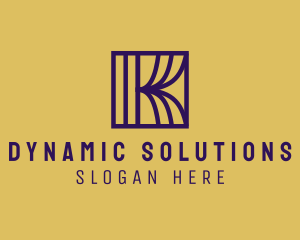 Interior Curtain  Letter K logo design