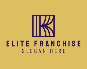 Interior Curtain  Letter K logo design