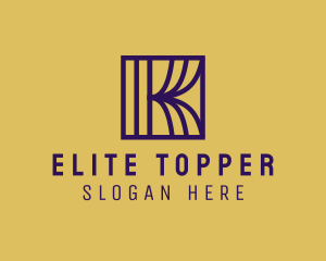 Interior Curtain  Letter K logo design