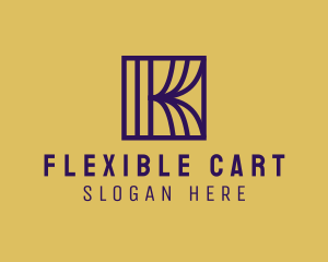 Interior Curtain  Letter K logo design