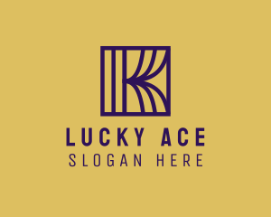 Interior Curtain  Letter K logo design