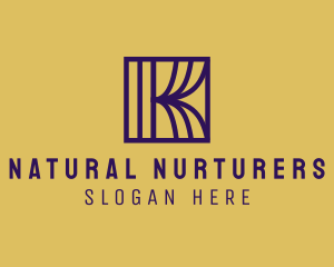 Interior Curtain  Letter K logo design