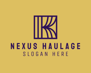 Interior Curtain  Letter K logo design