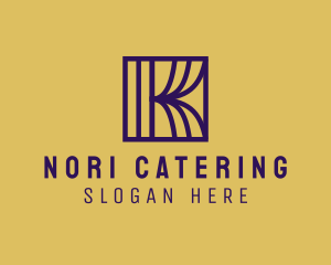 Interior Curtain  Letter K logo design