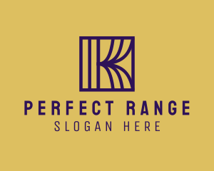 Interior Curtain  Letter K logo design