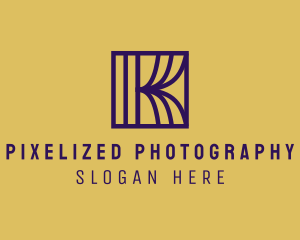 Interior Curtain  Letter K logo design