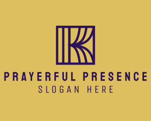 Interior Curtain  Letter K logo design