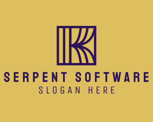 Interior Curtain  Letter K logo design