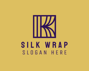 Interior Curtain  Letter K logo design