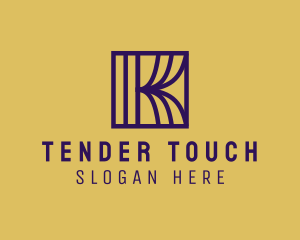 Interior Curtain  Letter K logo design