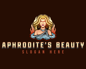 Aphrodite Female Goddess logo design