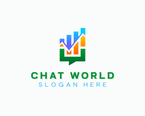 Graph Chat Bubble logo design