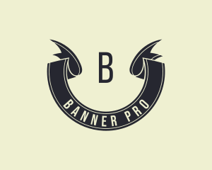 Retro Ribbon Banner logo design