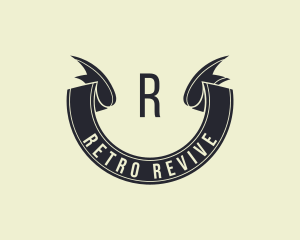 Retro Ribbon Banner logo design