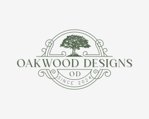 Forestry Oak Tree Park logo design