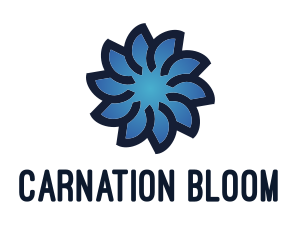 Gradient Blue Flower logo design