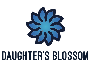 Gradient Blue Flower logo design