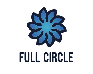 Gradient Blue Flower logo design
