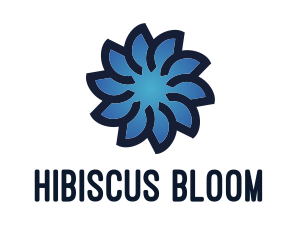 Gradient Blue Flower logo design