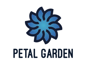 Gradient Blue Flower logo design