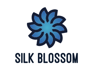 Gradient Blue Flower logo design