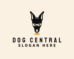 Cool Sunglasses Canine logo design