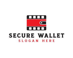 Money Wallet Filmstrip logo design