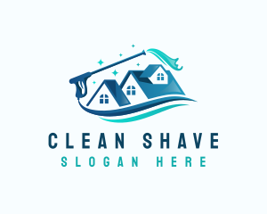 Cleaning Power Washing House logo design