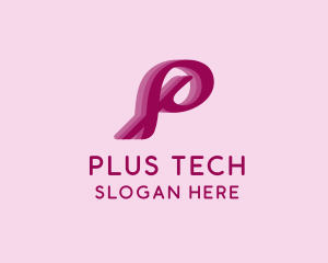 Feminine Cursive Letter P  logo design