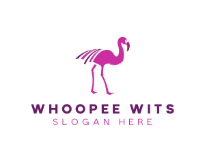 Pink Flamingo Bird logo design