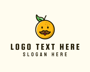 Orange Man Mustache logo