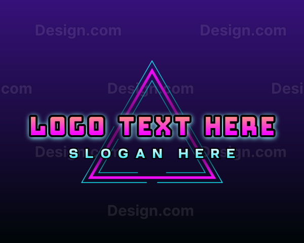 Futuristic Triangle Gaming Logo