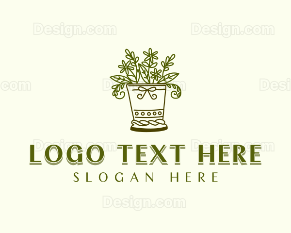 Floral Vase Bouquet Logo