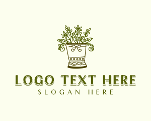 Floral Vase Bouquet logo