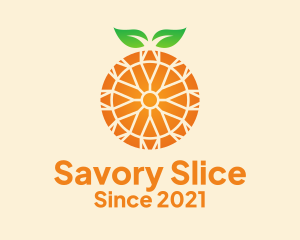 Orange Citrus Fruit  logo design