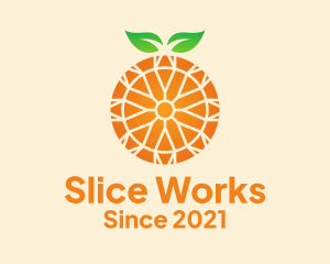 Orange Citrus Fruit  logo design