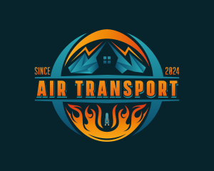 Temperature HVAC Ventilation logo design