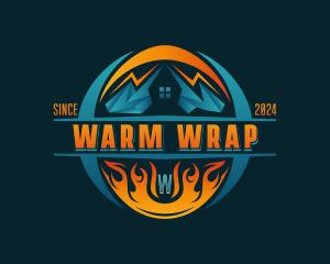 Temperature HVAC Ventilation logo design