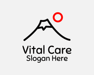 Volcano Mountain Outline  Logo