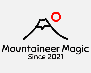 Volcano Mountain Outline  logo design