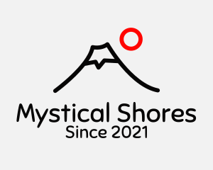 Volcano Mountain Outline  logo