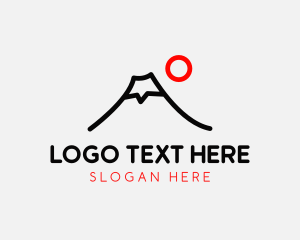 Volcano Mountain Outline  logo
